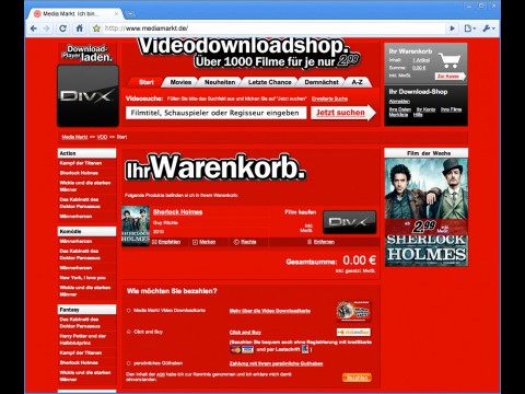 ... landet im Warenkorb, ...