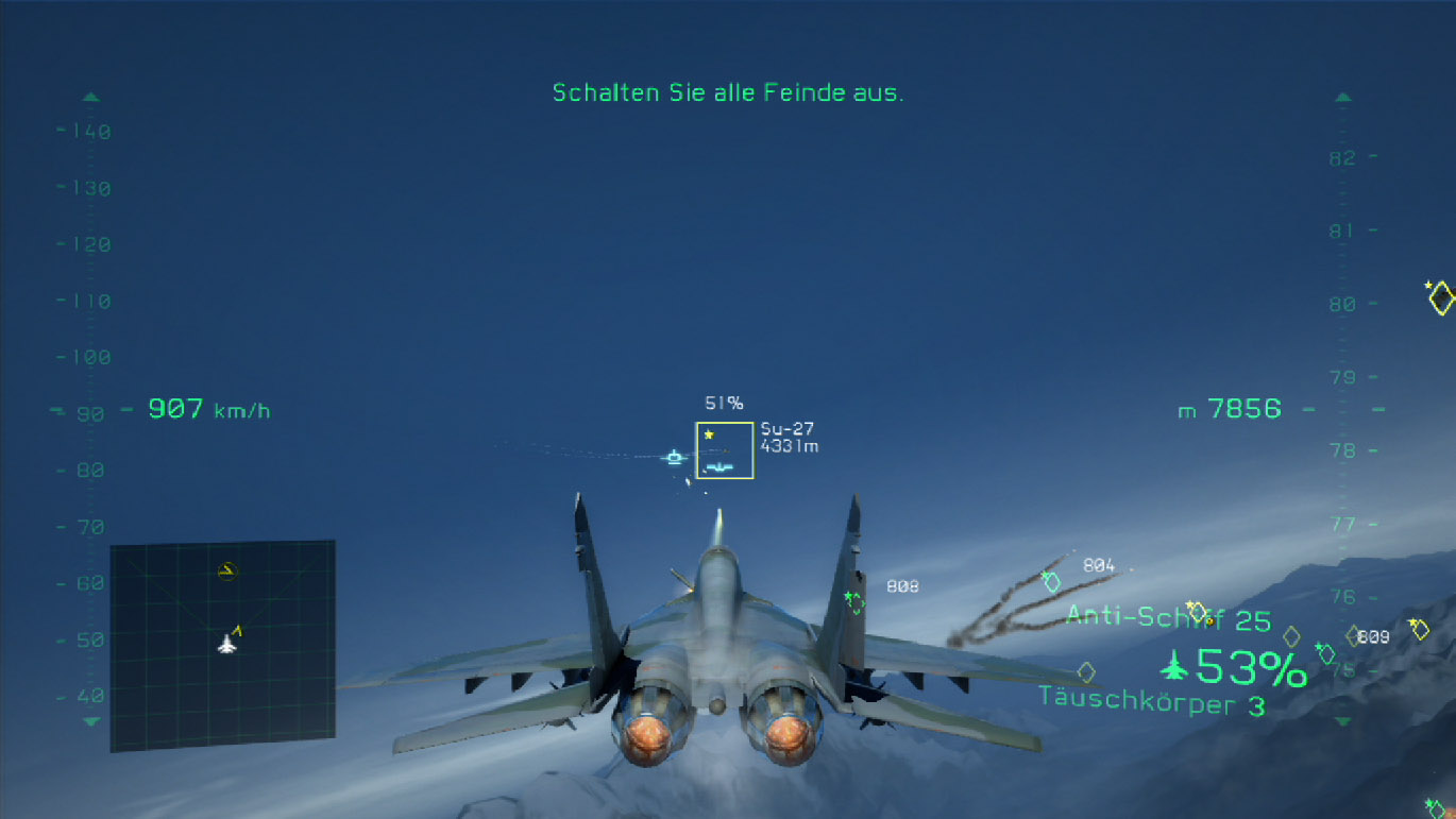 Auch mit Maschinengewehren können Gegner aus der Luft geholt werden.