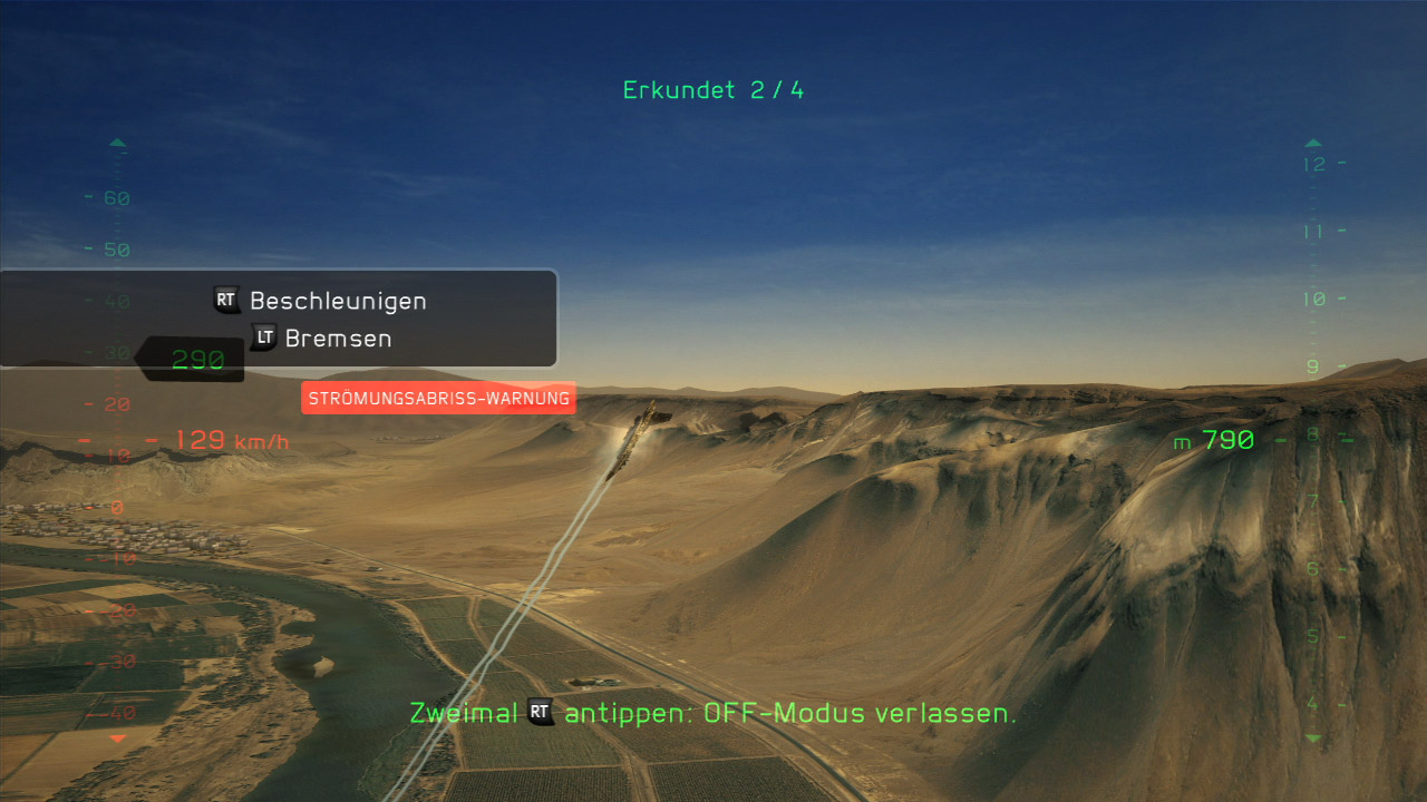 Unmögliche Stunts: In der Luft wurde die Richtung des Flugzeugs um 180° gedreht.