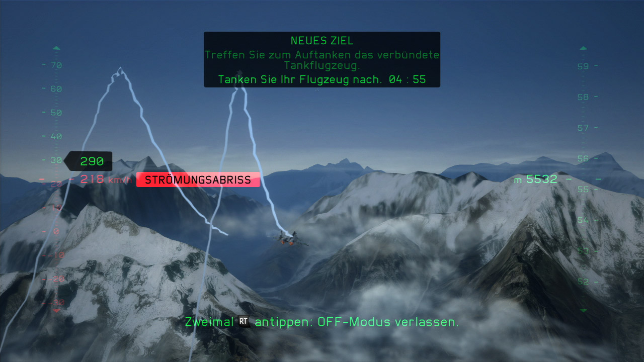 Unrealistische Stunts: Drehung einmal komplett im Stand.