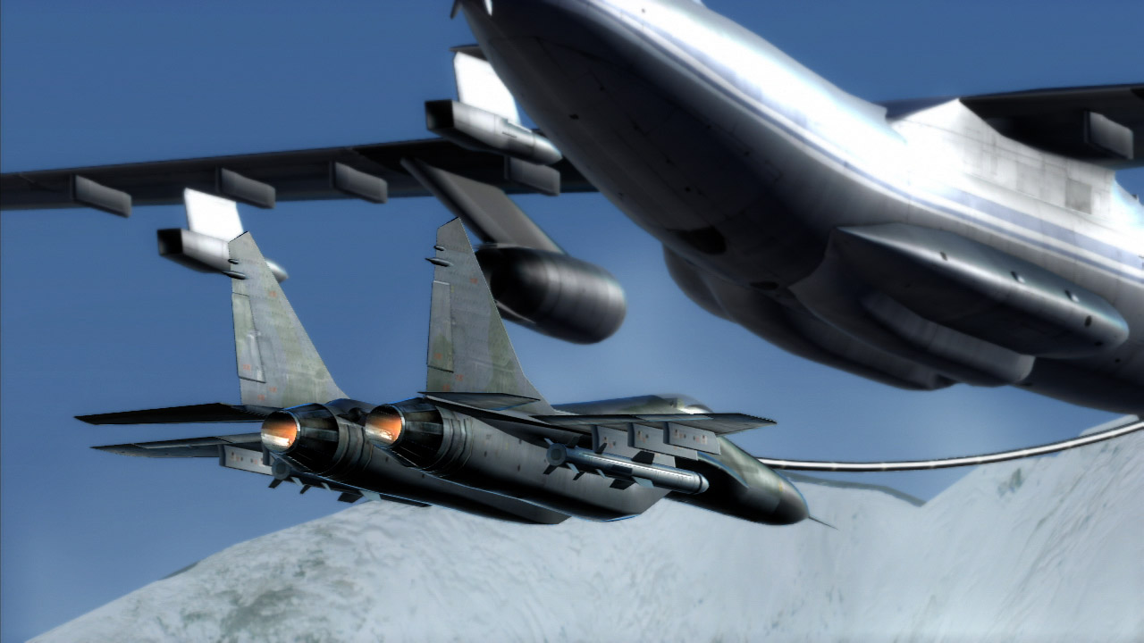 Das Auftanken in Tom Clancy's Hawx 2 ist ein neues Feature. Die Schnur muss nur durchs Nadelöhr.