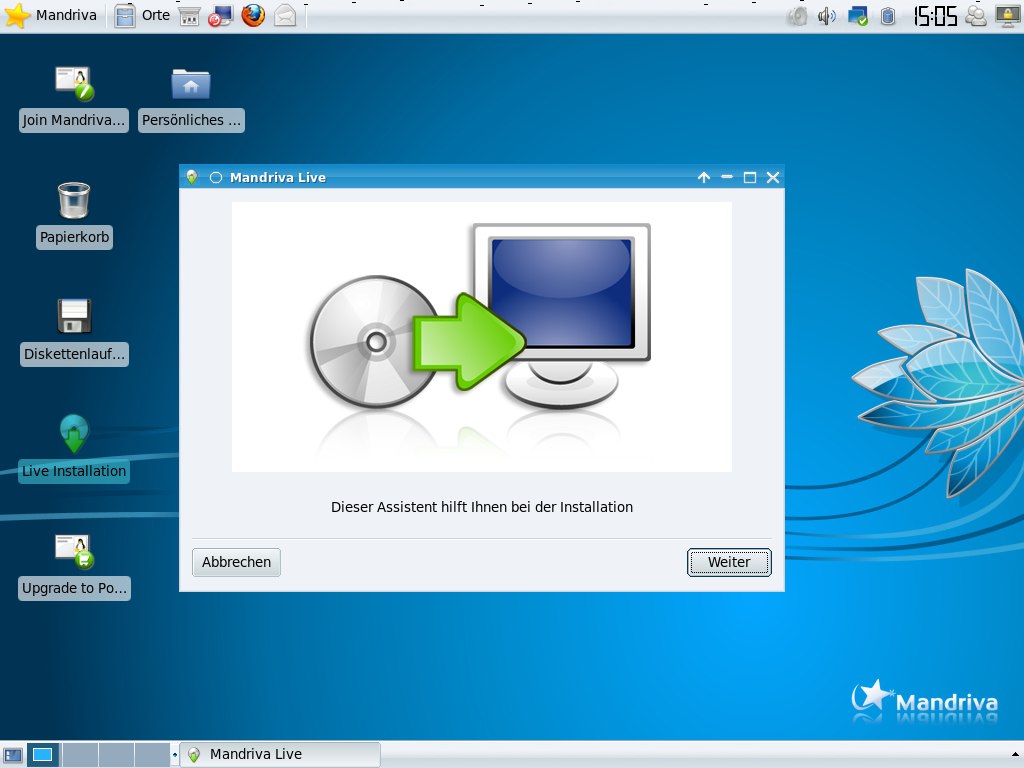 Der Mandriva-Installer ist bereits aus der Standardvariante bekannt, ...