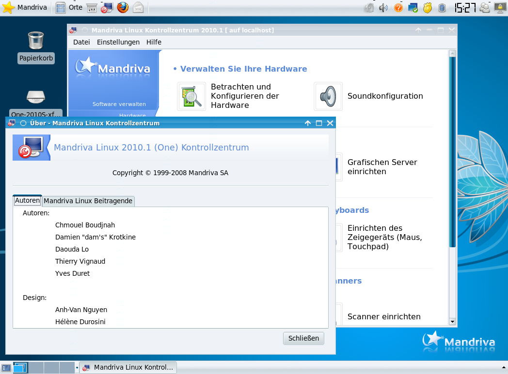 XfceLive 2010 Spring bringt auch das bewährte Kontrollzentrum mit, das etliche Konfigurationswerkzeuge bietet.