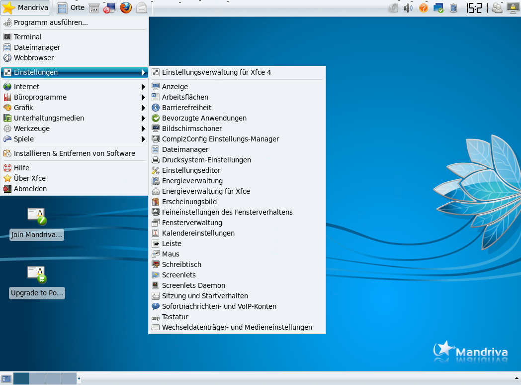 Die Einstellungen in Mandriva
