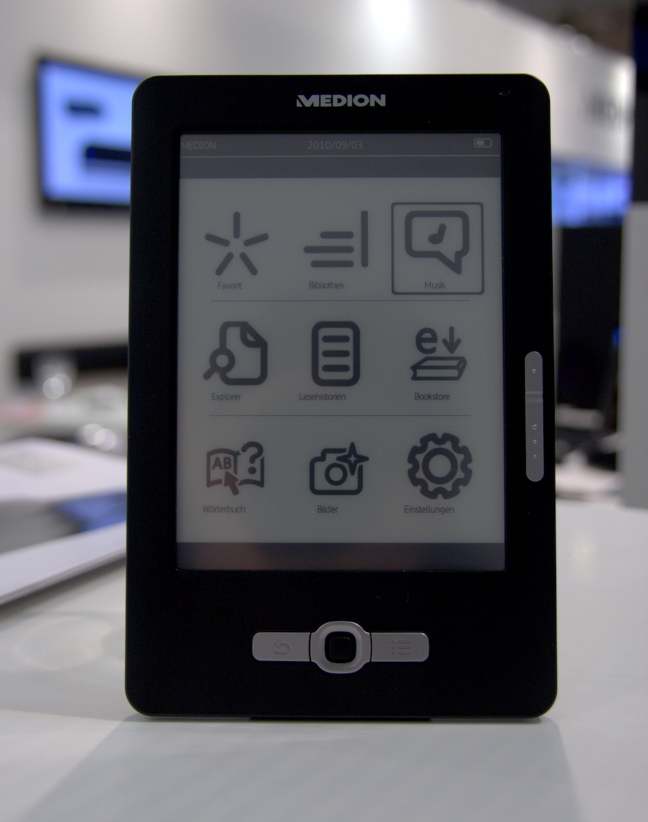Medion E-Book-Reader: Direkter Zugriff auf den Onlinebuchladen (Foto: wp)