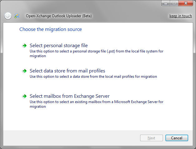 Open-Xchange Microsoft Outlook Uploader
