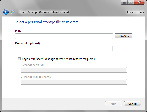 Open-Xchange Microsoft Outlook Uploader