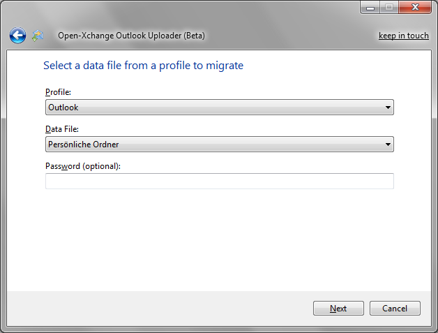 Open-Xchange Microsoft Outlook Uploader