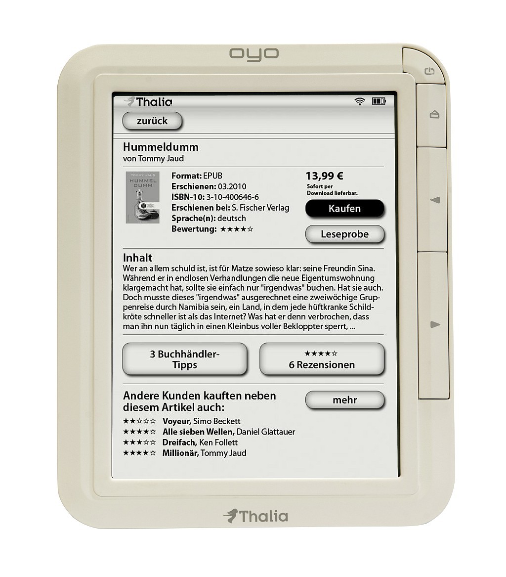 E-Book-Reader Oyo (Bild: Thalia)