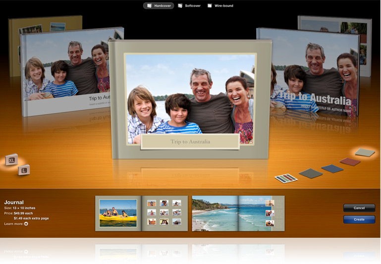 iLife 11 - iPhoto Fotobuchvarianten