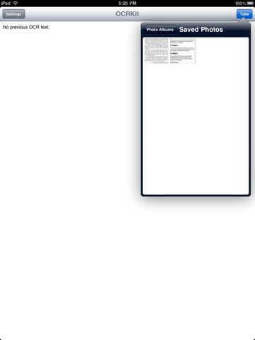 OCRKit Mobile - iPad