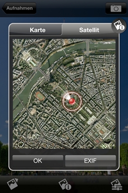 Procamera - Aufnahmerichtung des Fotos auf den Karten