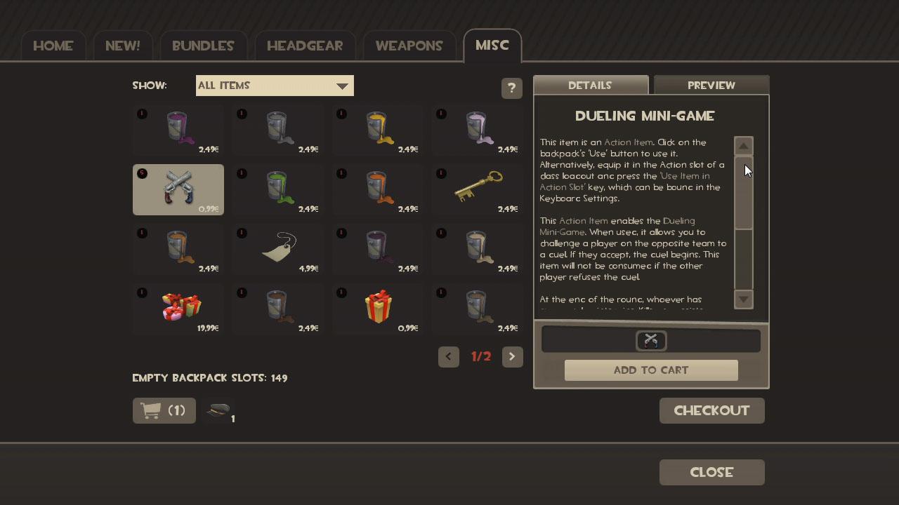 Der Mann-Conomy-Shop in Team Fortress 2