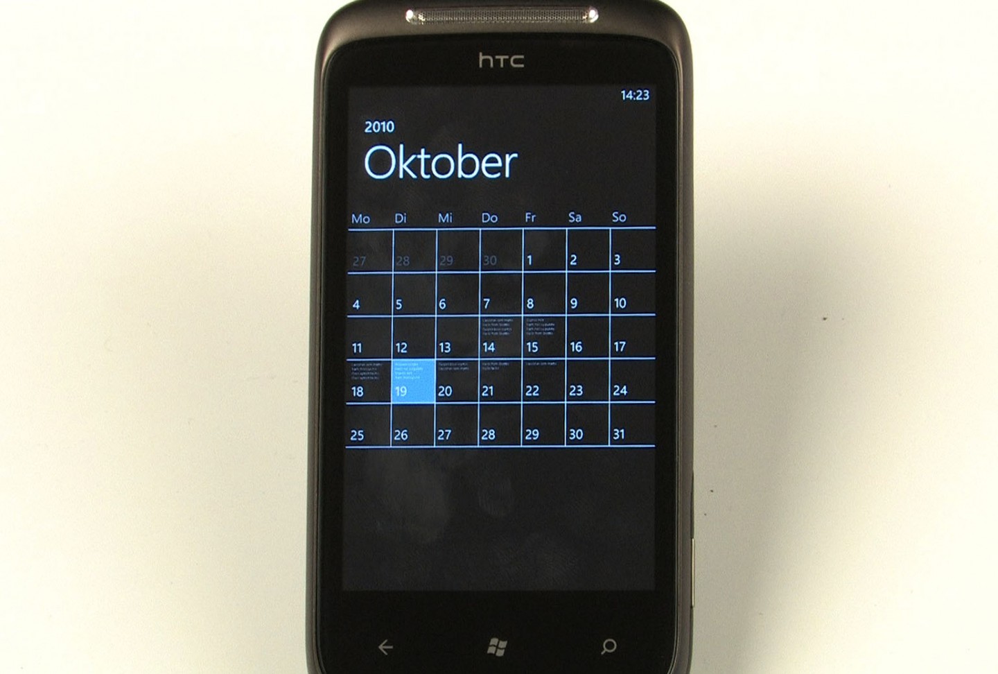 Monatsansicht im Kalender