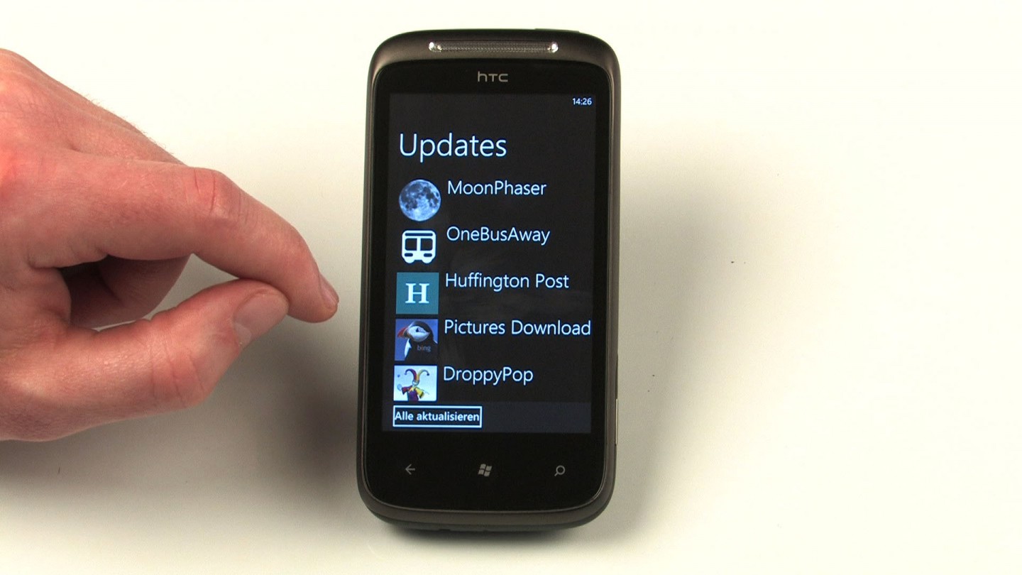 Update-Übersicht im Windows Marketplace