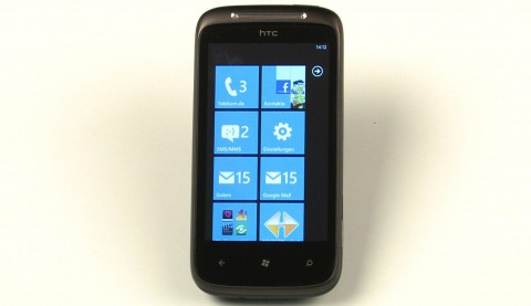 Startbildschirm von Windows Phone 7