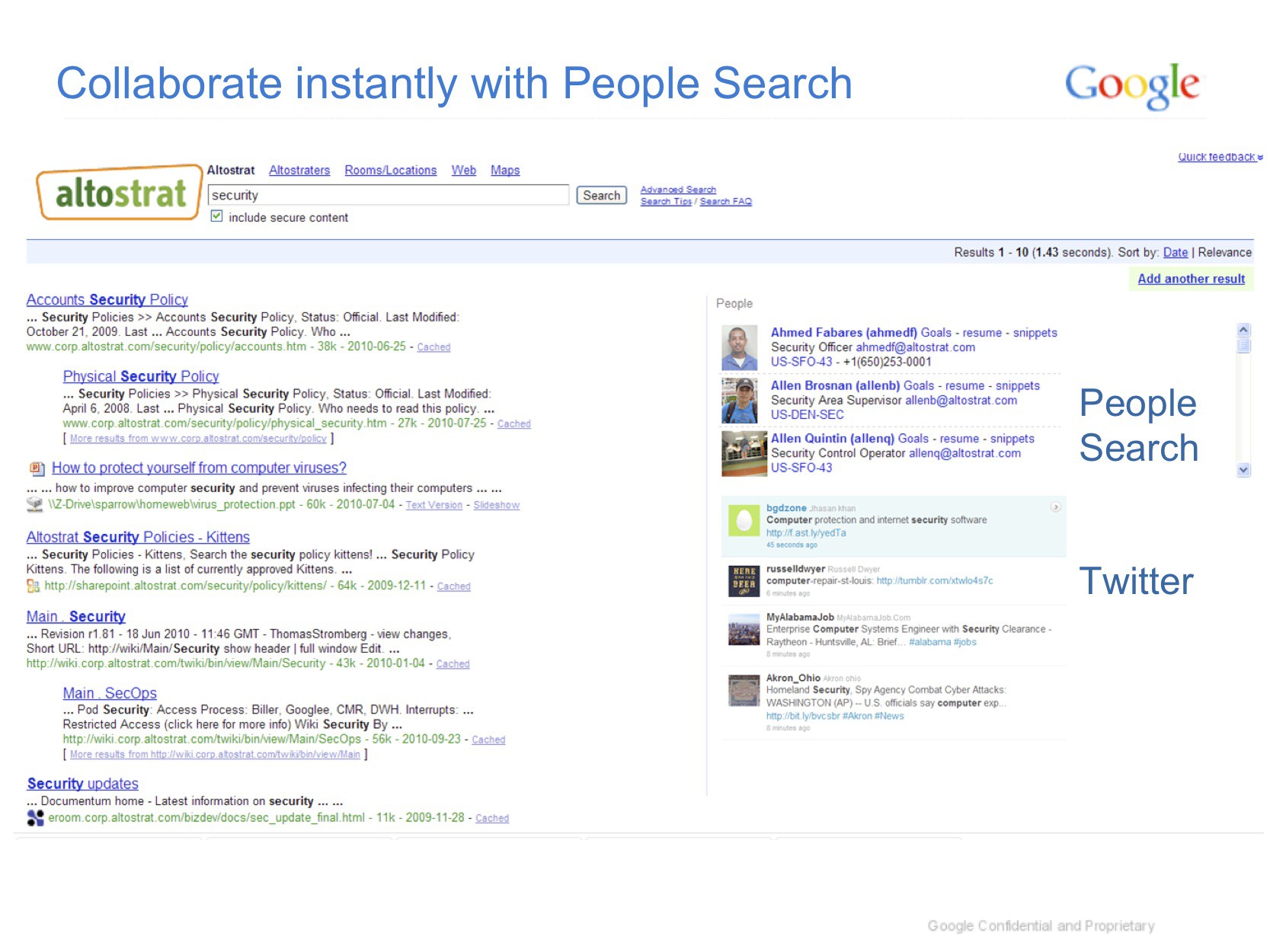 Google Search Appliance 6.8 mit Personensuche