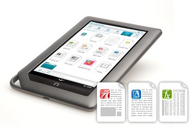 Auf dem Android-Gerät können auch Applikationen installiert werden, wie dieses Office-Programm. Entwickler sollen weitere Apps programmieren (Foto: Barnes &amp; Noble)<br>