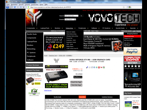 GTX 580 bei britischem Versender