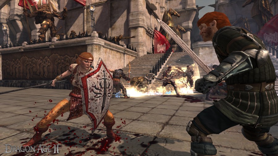 Dragon Age 2: Aveline Vallen im Kampf