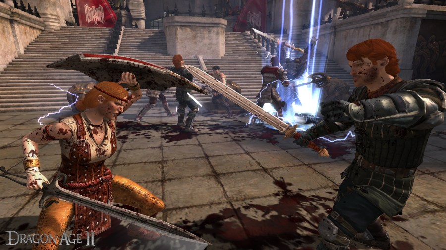 Dragon Age 2: Aveline Vallen im Kampf