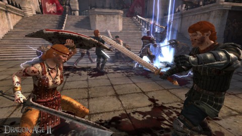 Dragon Age 2: Aveline Vallen im Kampf