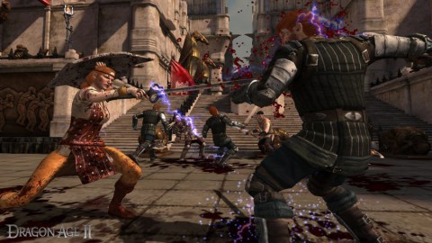 Dragon Age 2: Aveline Vallen im Kampf