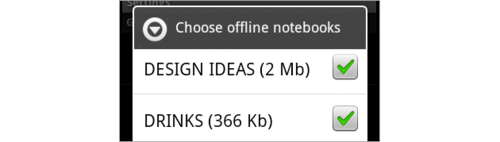 Evernote 2.0 für Android - Offline-Notizbücher