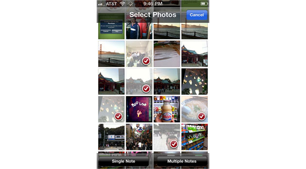 Evernote iOS - Mehrfachbildauswahl