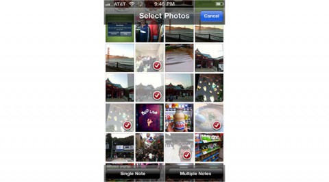 Evernote iOS - Mehrfachbildauswahl