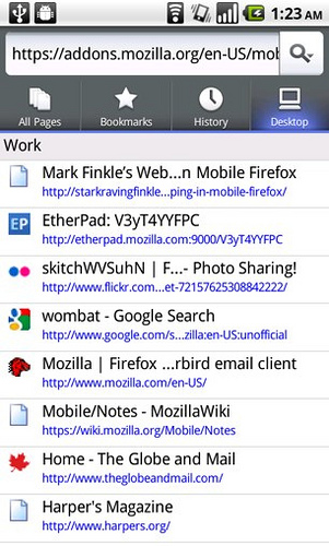 Firefox 4 for Mobile unter Android