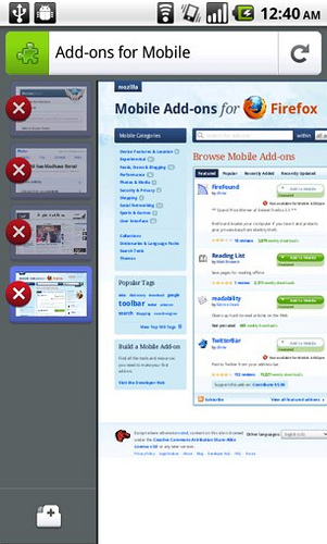 Firefox 4 for Mobile unter Android