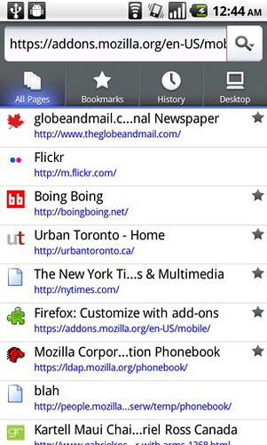 Firefox 4 for Mobile unter Android