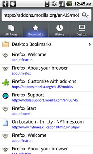 Firefox 4 for Mobile unter Android
