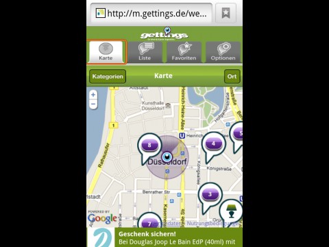 Gettings - Kartenansicht