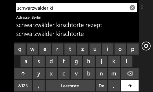 Google Suche für Windows Phone 7