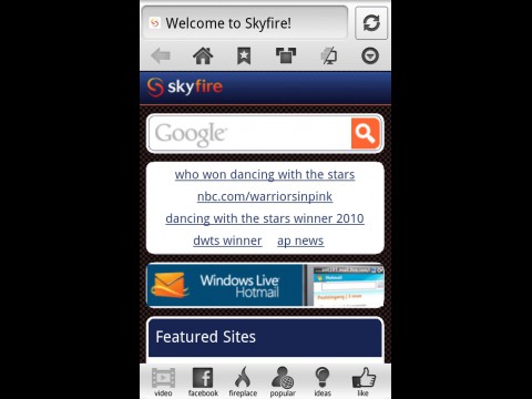 Skyfire 3.0 f&uuml;r Android