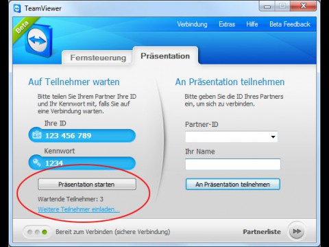 Teamviewer - Pr&auml;sentation f&uuml;r mehrere Benutzer