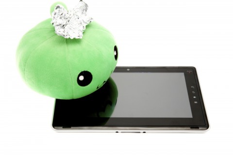 Normal bei Tablets: Das Display spiegelt.