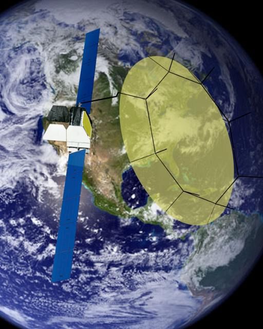 Die Antenne hat einen Durchmesser von 22 Metern. (Bild: Boeing)