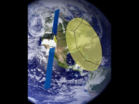 Die Antenne hat einen Durchmesser von 22 Metern. (Bild: Boeing)