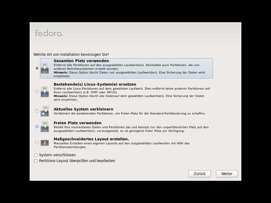 ... bringt nach wie vor Vorlagen für die Partionierung und ...