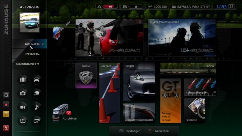 Im Hauptmen&uuml; werden Spieler mehr Zeit verbringen als ihnen lieb ist (Ladezeiten).