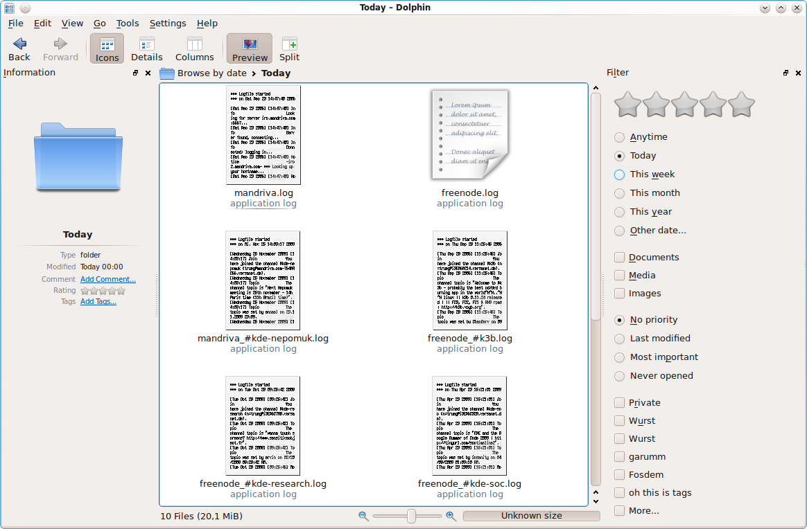 Nepomuk mit den erweiterten Suchkriterien
