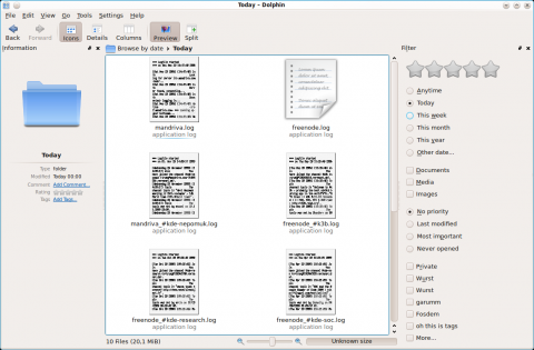 Nepomuk mit den erweiterten Suchkriterien