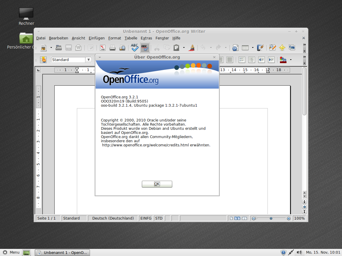 ...das Büropaket wurde auf Version 3.2.1 aktualisiert.