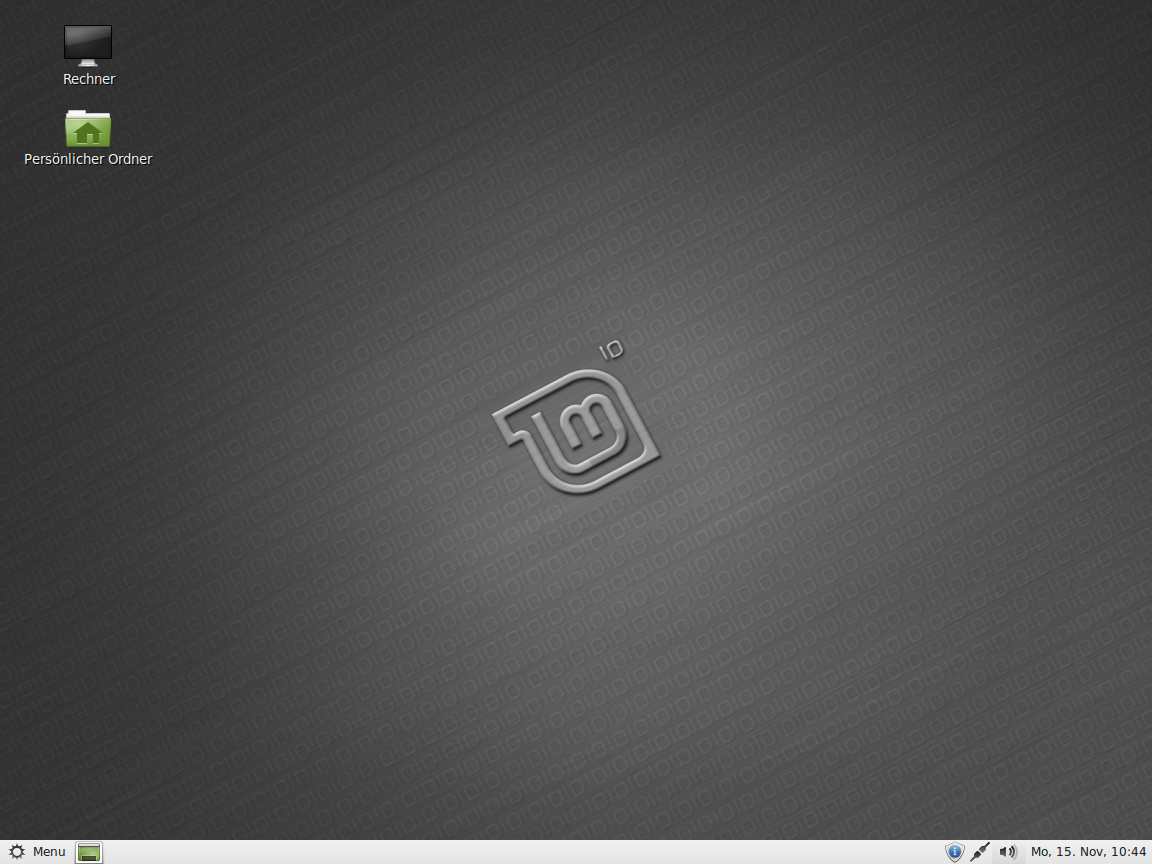 Der Desktop von Linux Mint 10 wurde mit einem neuen Theme ausgestattet.