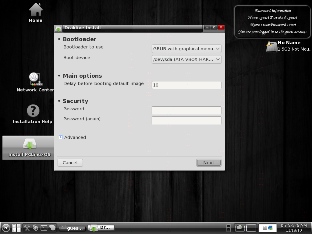 Der Bootmanager Grub kann nachkonfiguriert werden. 
