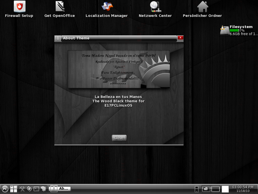 Das Theme wurde speziell für PCLinuxOS entworfen.