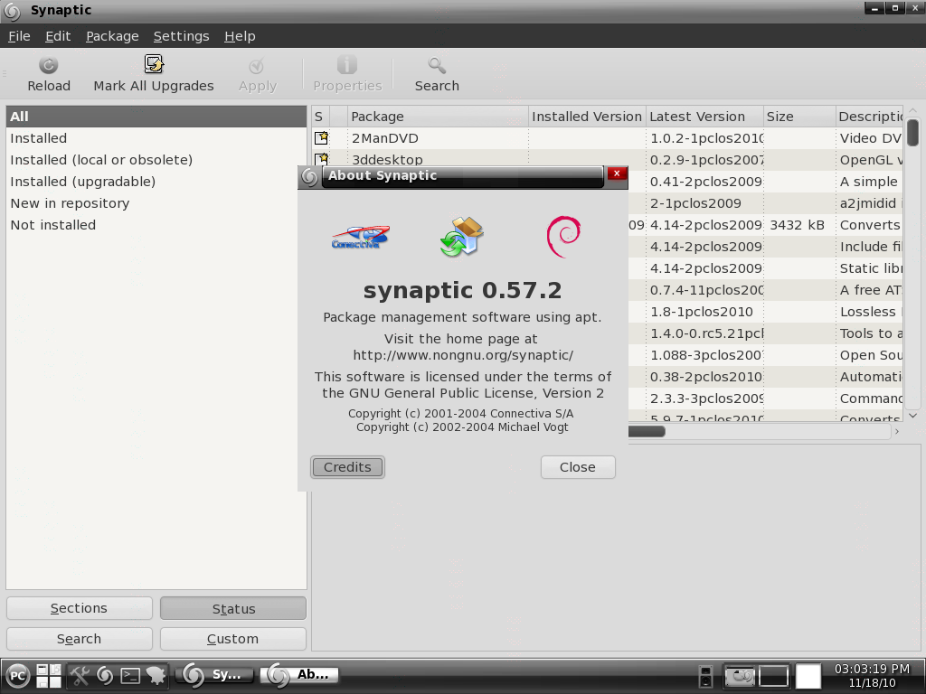 Trotz RPM-Dateien bringt PCLinuxOS den Paketmanager Synaptics mit. 
